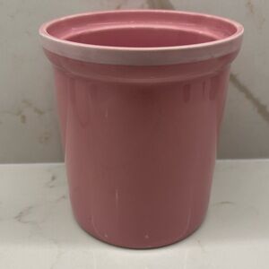 Vintage Studio Nova Pink Sherbet Ceramic Canister Japan Medium Size 6” x 5.5”